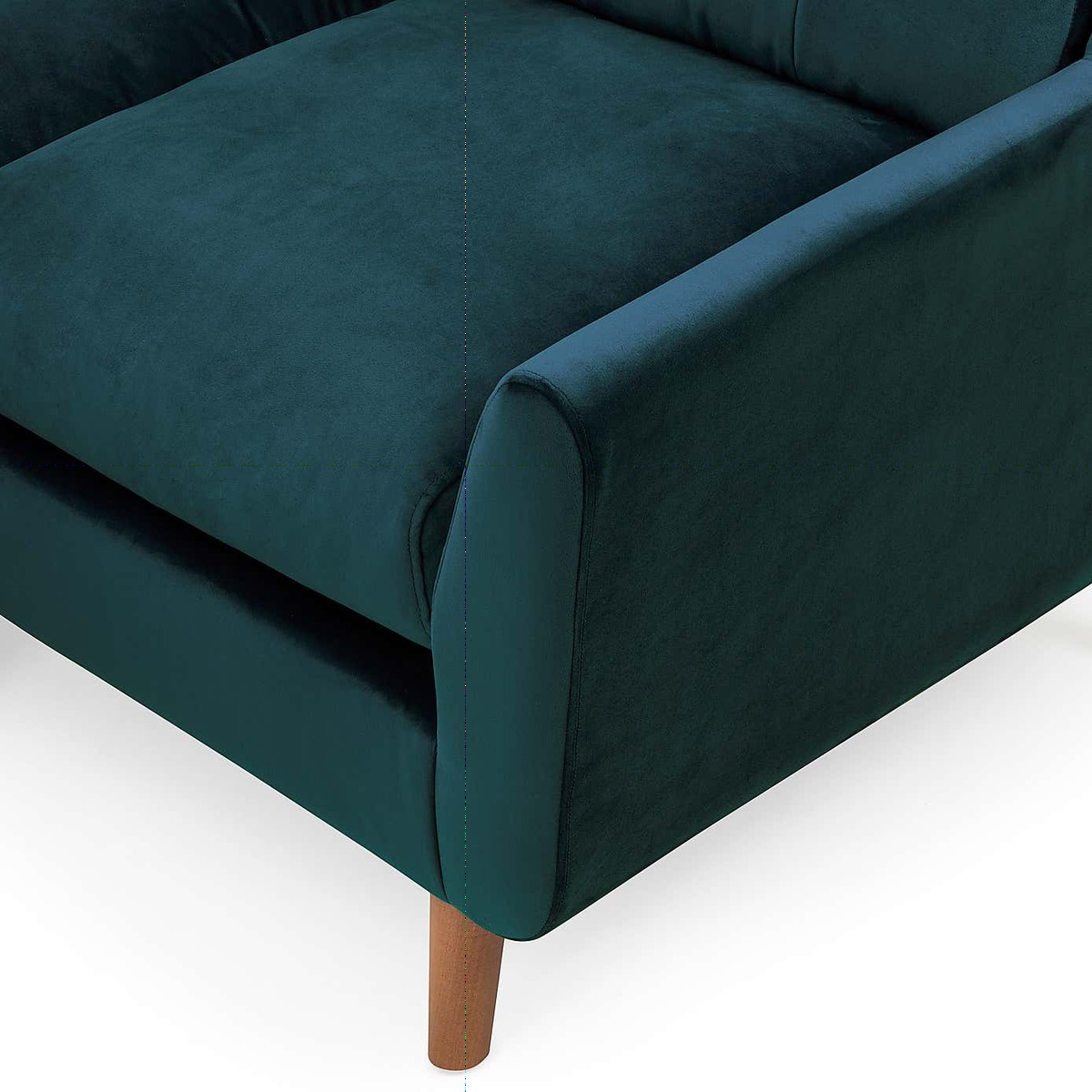 Halston Velvet Right Hand Corner Sofa Green – image 7