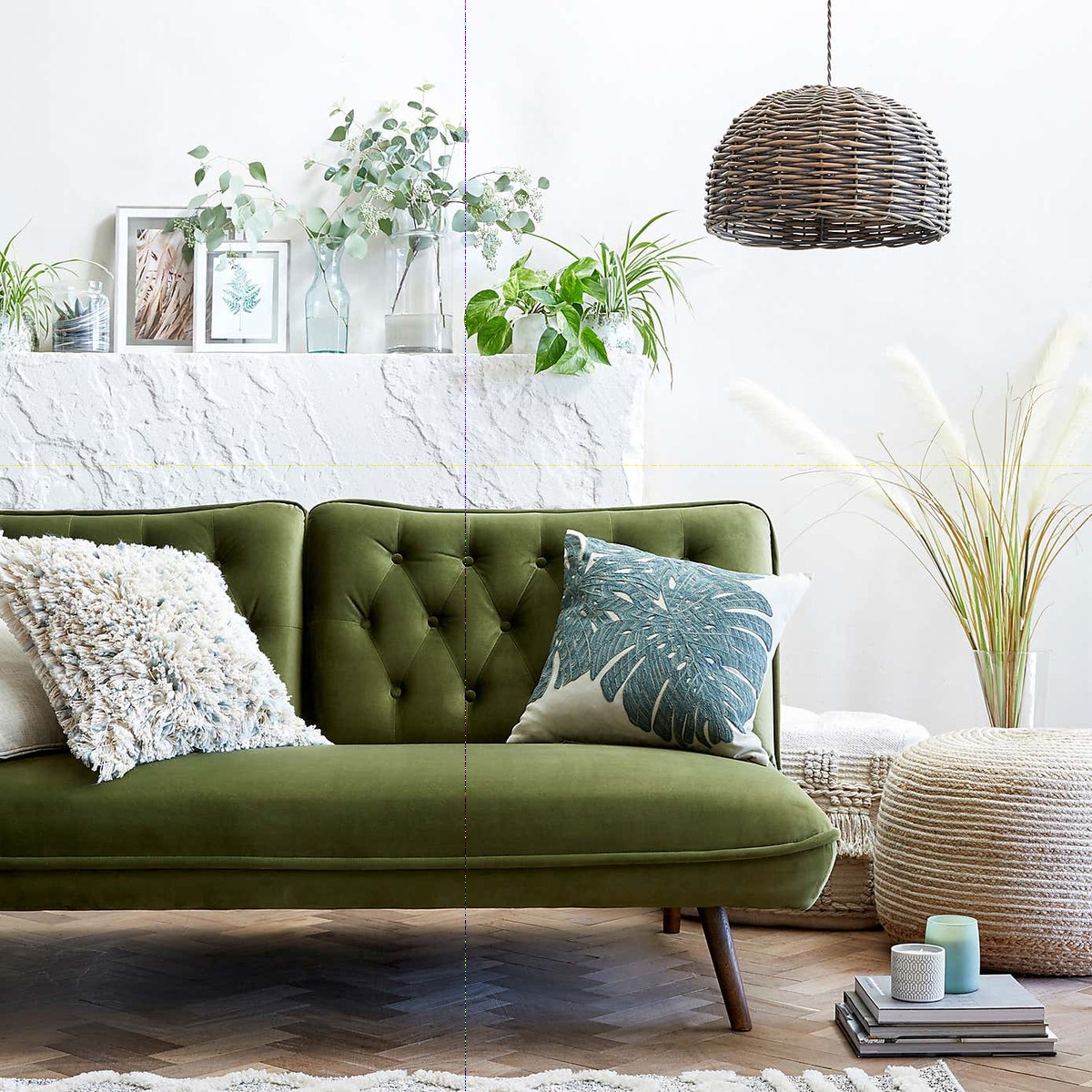 Elodie Velvet Sofa Bed Green – image 3