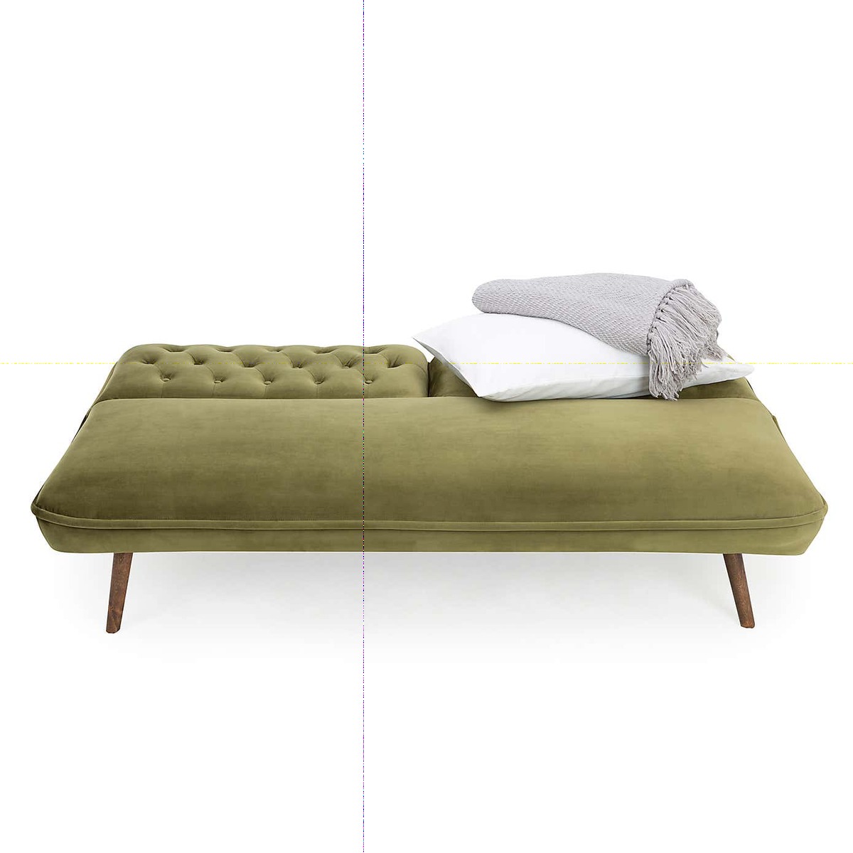 Elodie Velvet Sofa Bed Green – image 8