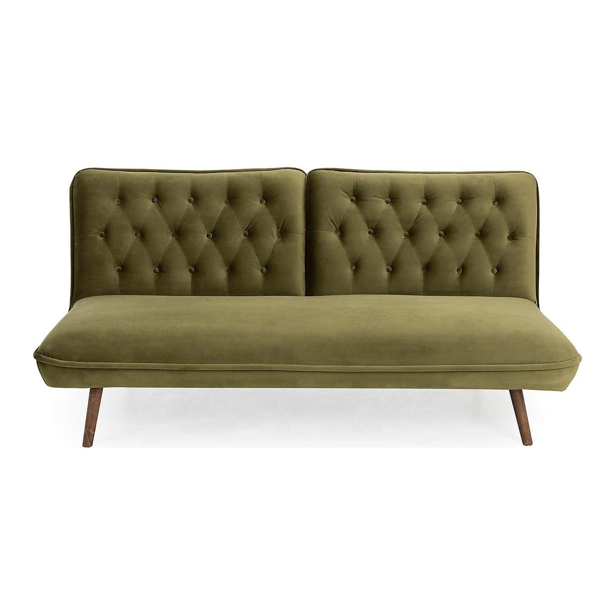 Elodie Velvet Sofa Bed Green – image 1