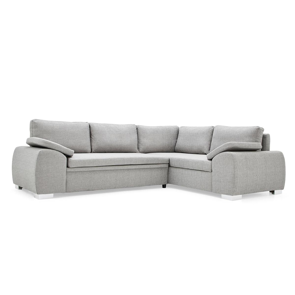 Enzo Corner Fabric Sofa Bed with Storage Grey – image 3