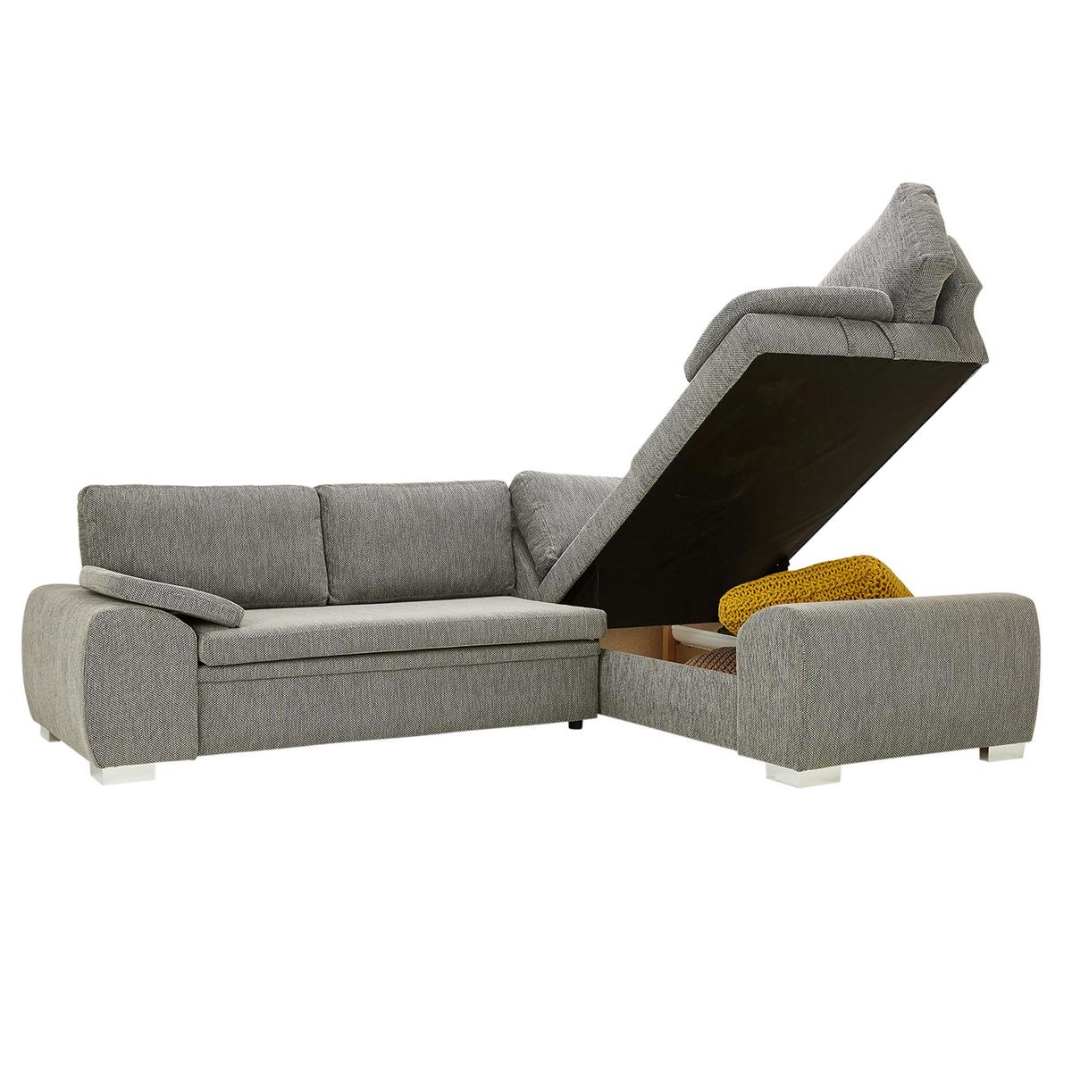 Enzo Corner Fabric Sofa Bed with Storage Grey – image 6