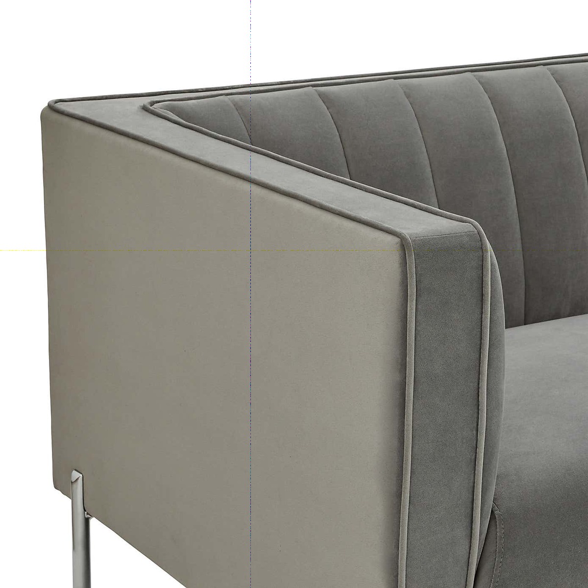 Bellamy Velvet 3 Seater Sofa - Grey Grey – image 5
