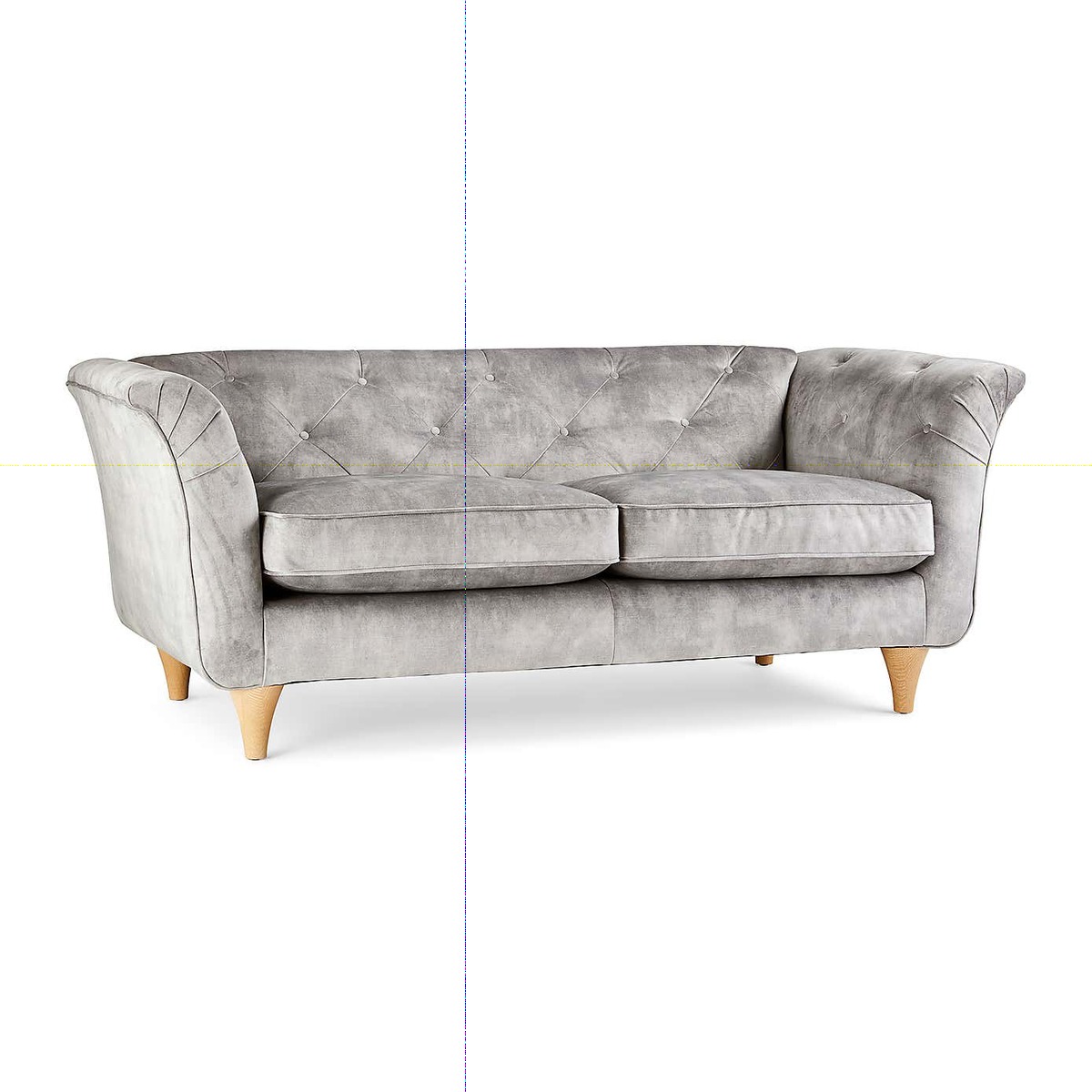 Jaipur Small Sofa Slub Velvet Slub Velvet Cement – image 2