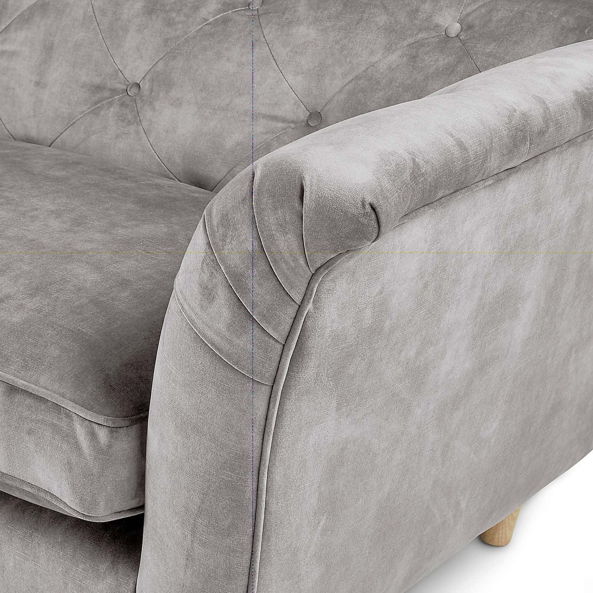 Jaipur Small Sofa Slub Velvet Slub Velvet Cement – image 6