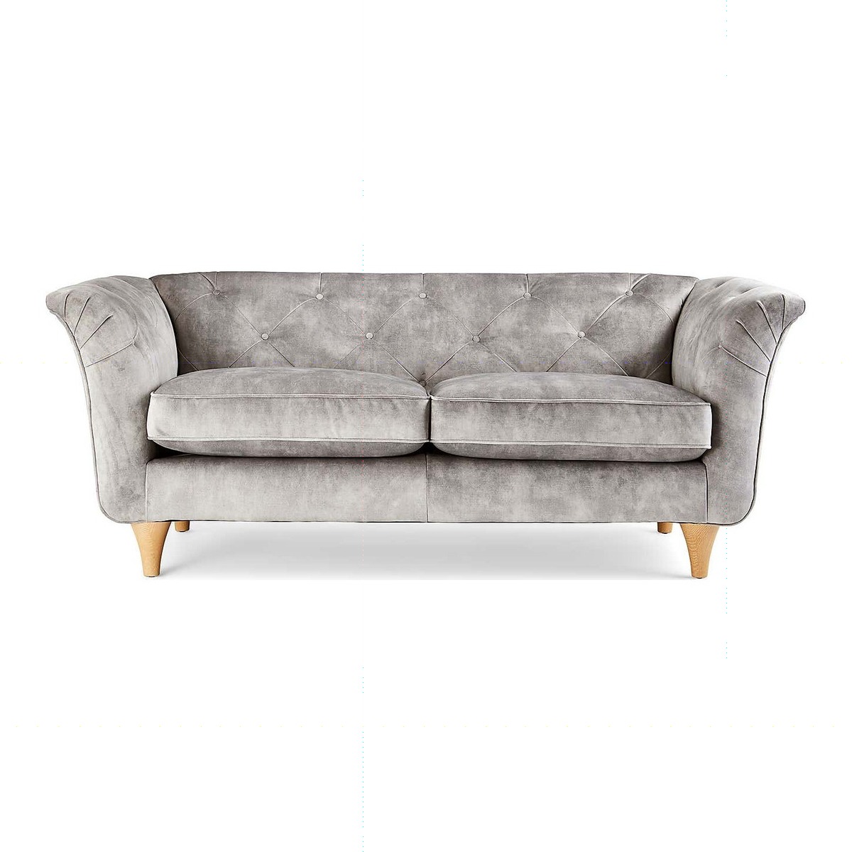 Jaipur Small Sofa Slub Velvet Slub Velvet Cement – image 1