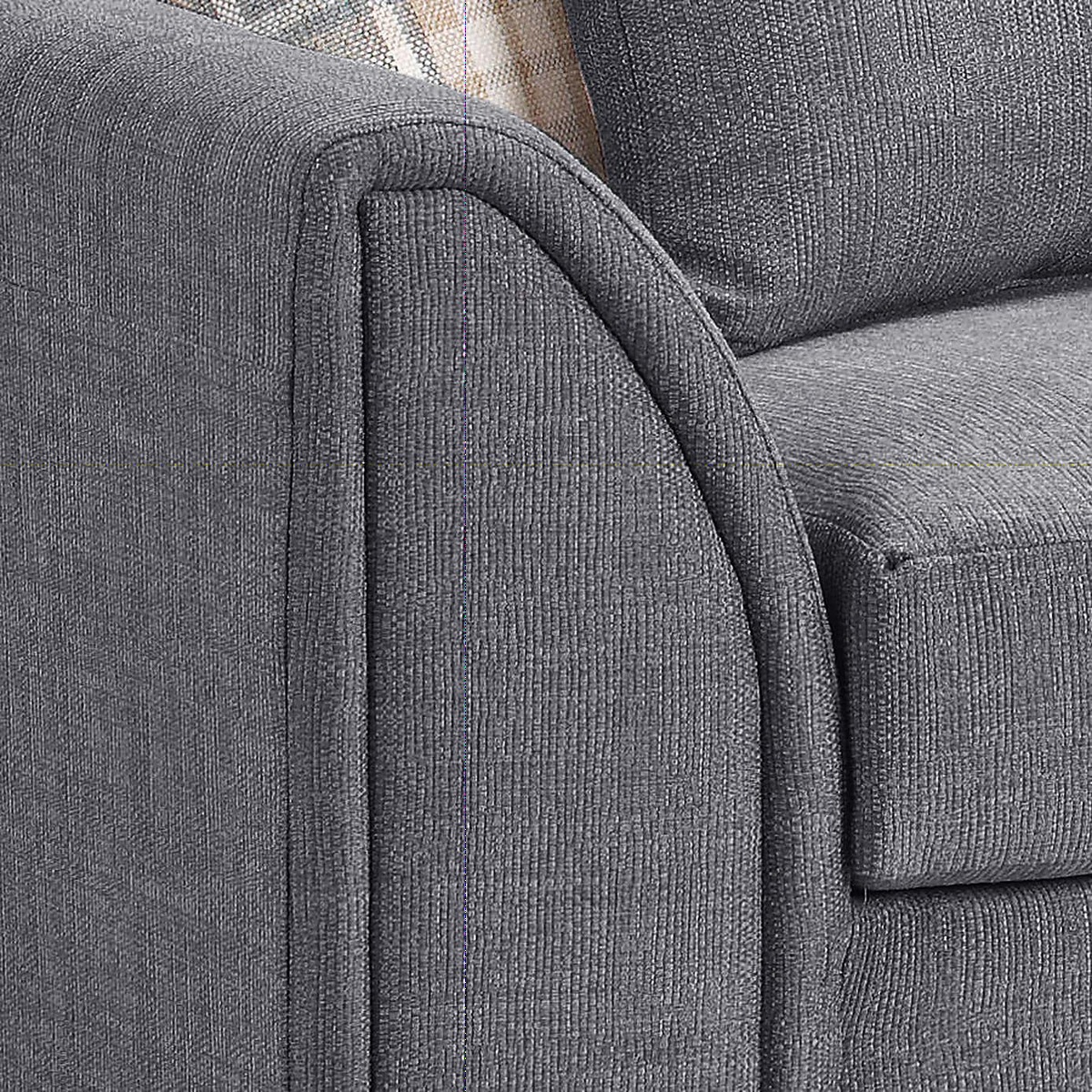 Nevada Fabric 3 Seater Sofa Grey – image 3