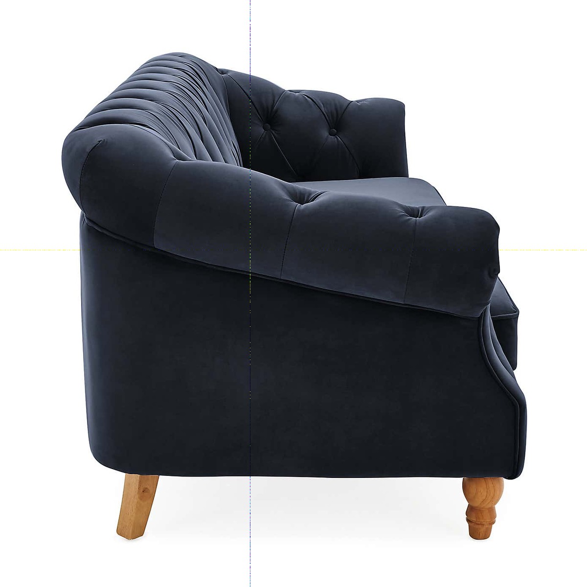 Aubrey Velvet 3 Seater Sofa Blue – image 4