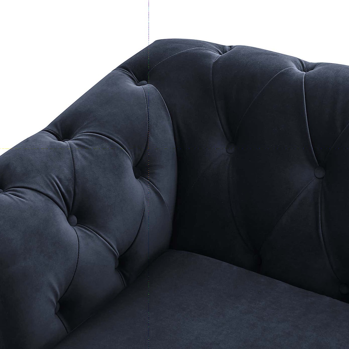 Aubrey Velvet 3 Seater Sofa Blue – image 6