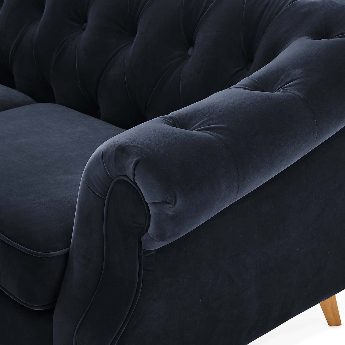 Aubrey Velvet 3 Seater Sofa Blue – image 7