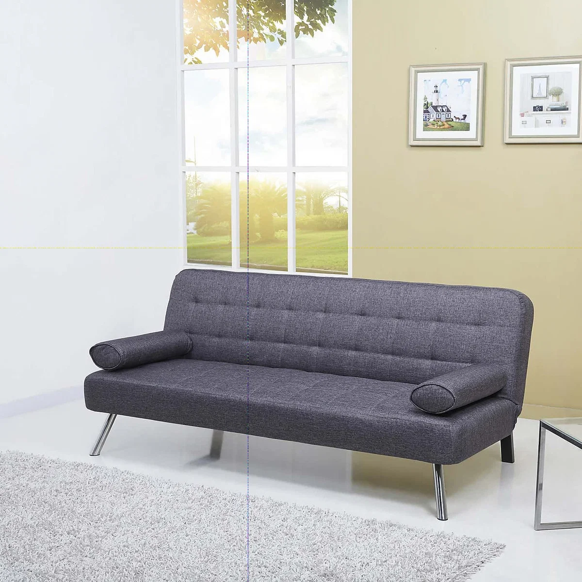 Tobi Fabric Sofa Bed Light Grey – image 3