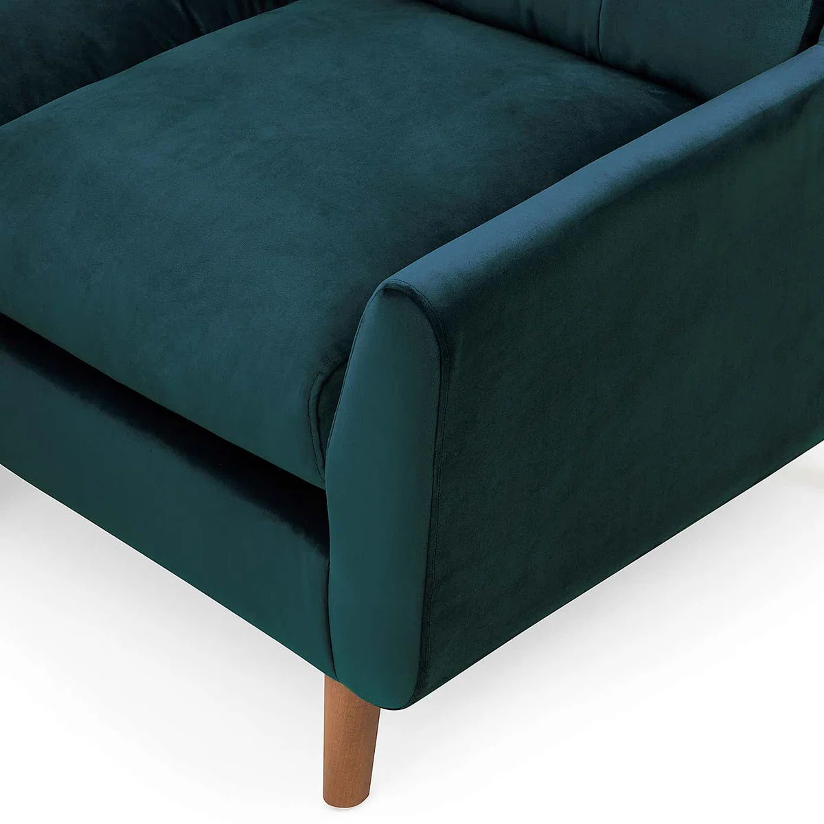 Halston Velvet Right Hand Corner Sofa Blue – image 7