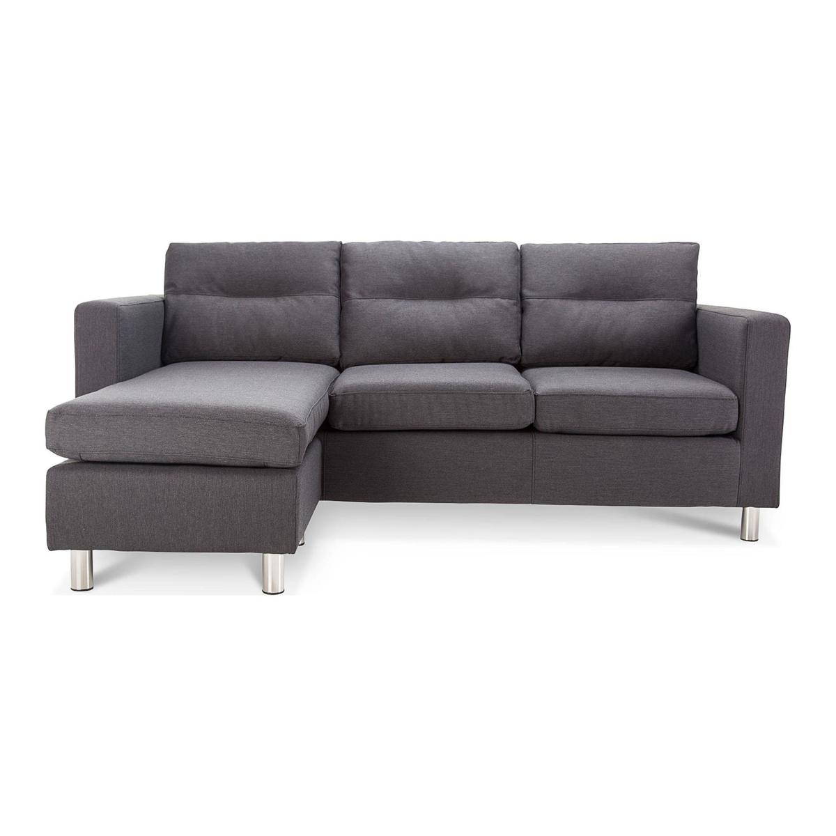 Osaka Fabric Chaise Sofa Grey
