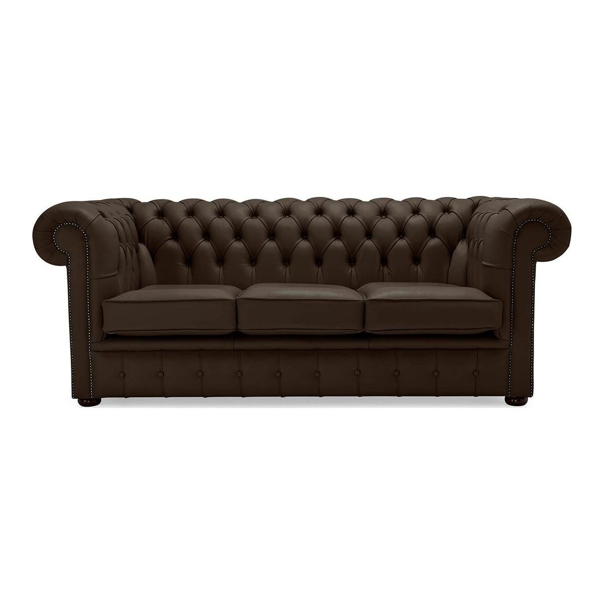 Belvedere Chesterfield 3 Seater Crushed Velvet Sofa Brown