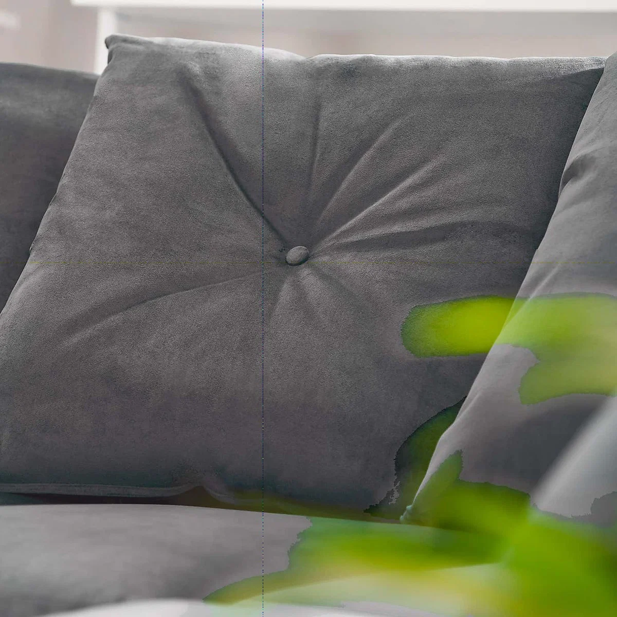 Michigan 3 Seater Grey Velvet Sofa Champagne – image 6