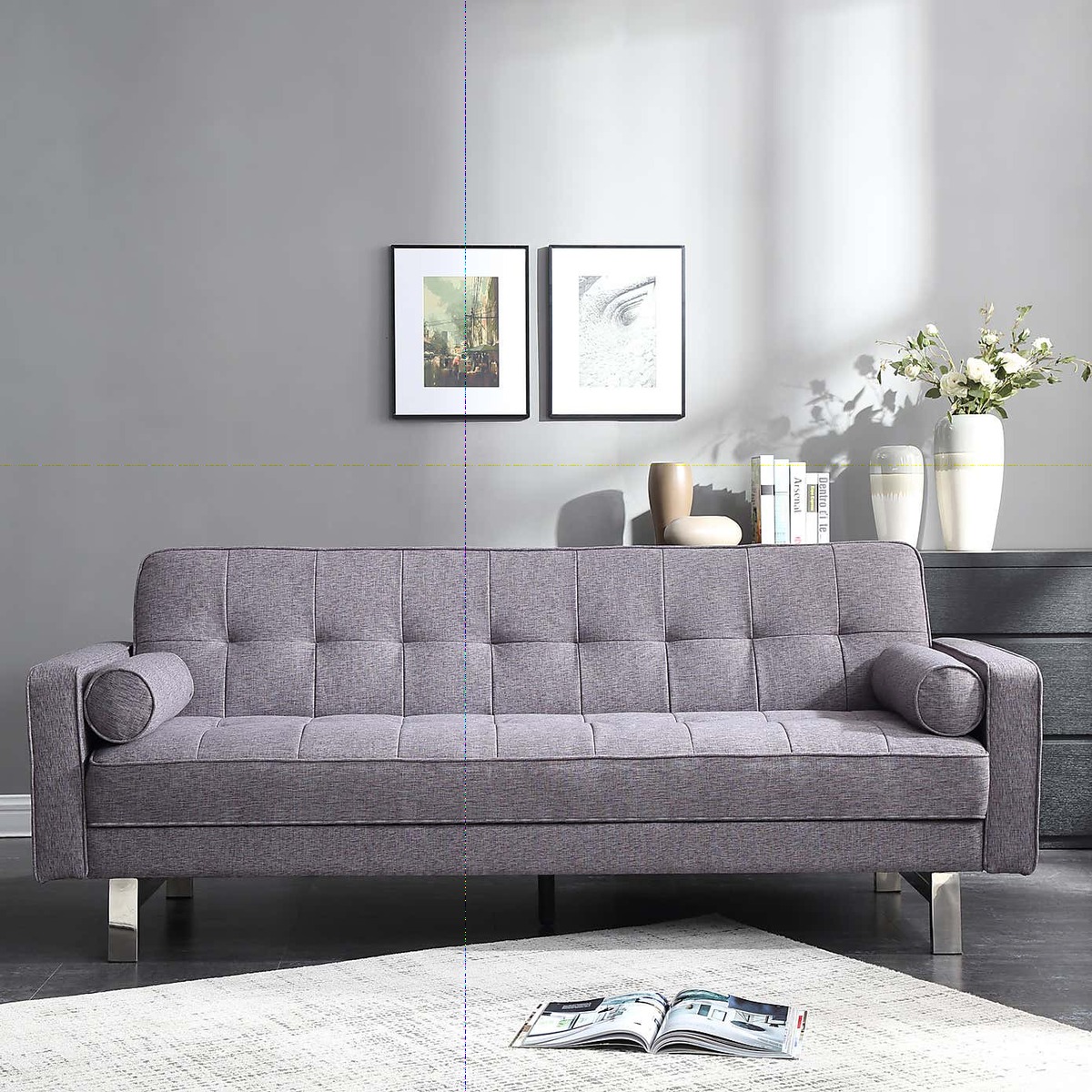 Newman Linen Sofa Bed - Charcoal Charcoal – image 3