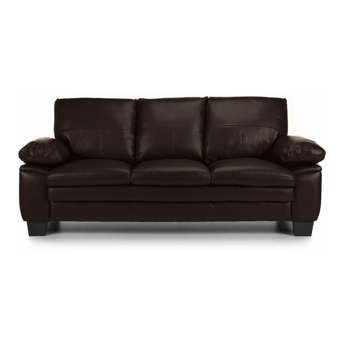 Texas 3 Seater Bonded Leather Sofa Black – image 2