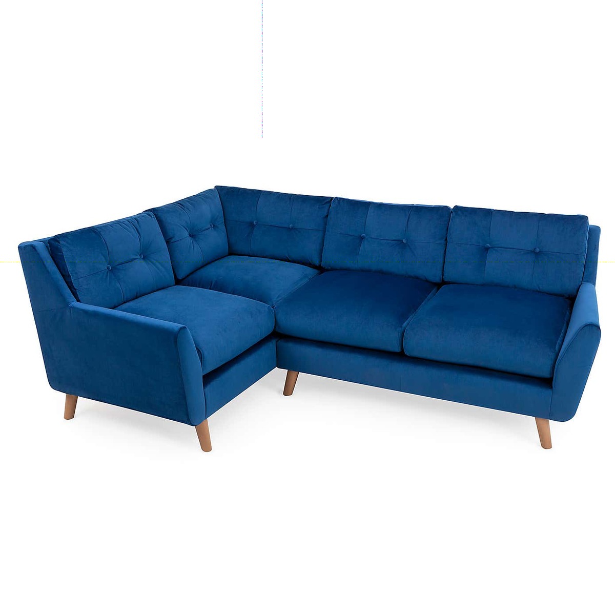 Halston Velvet Left Hand Corner Sofa Green – image 2