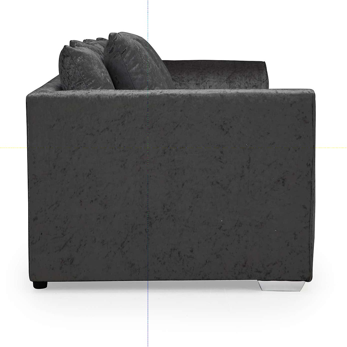 Michigan Crushed Velvet 3 Seater Sofa Beige – image 3