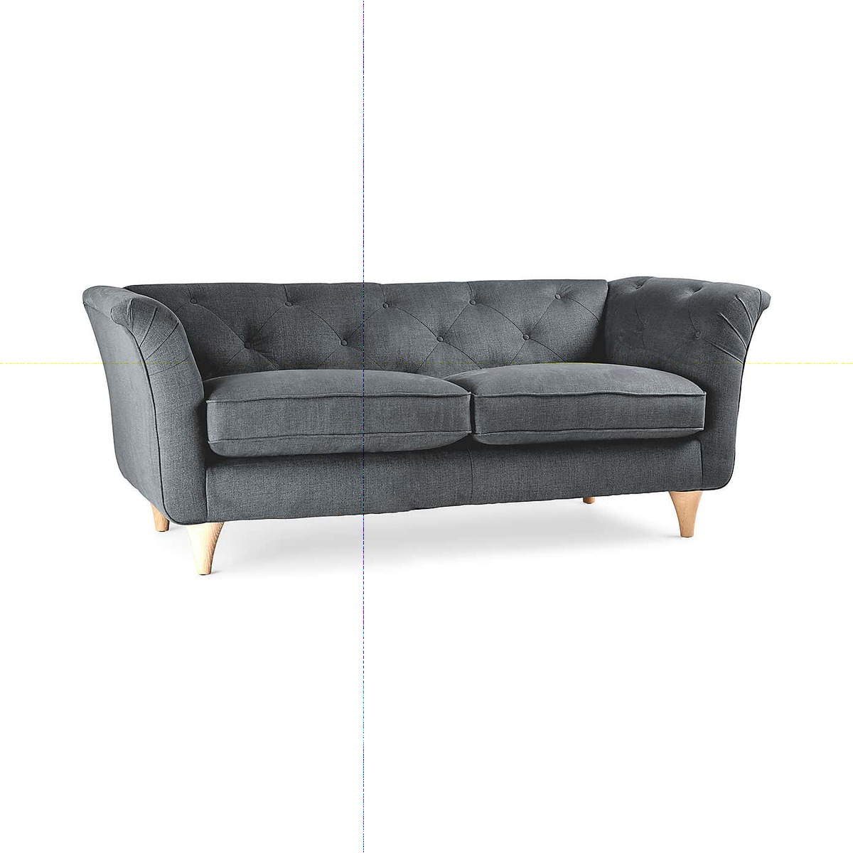 Jaipur Small Sofa Brushed Plain Fabric Brushed Plain Pewter – image 3
