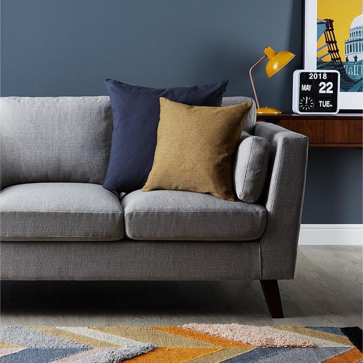 Sam Fabric 2 Seater Sofa Grey – image 3
