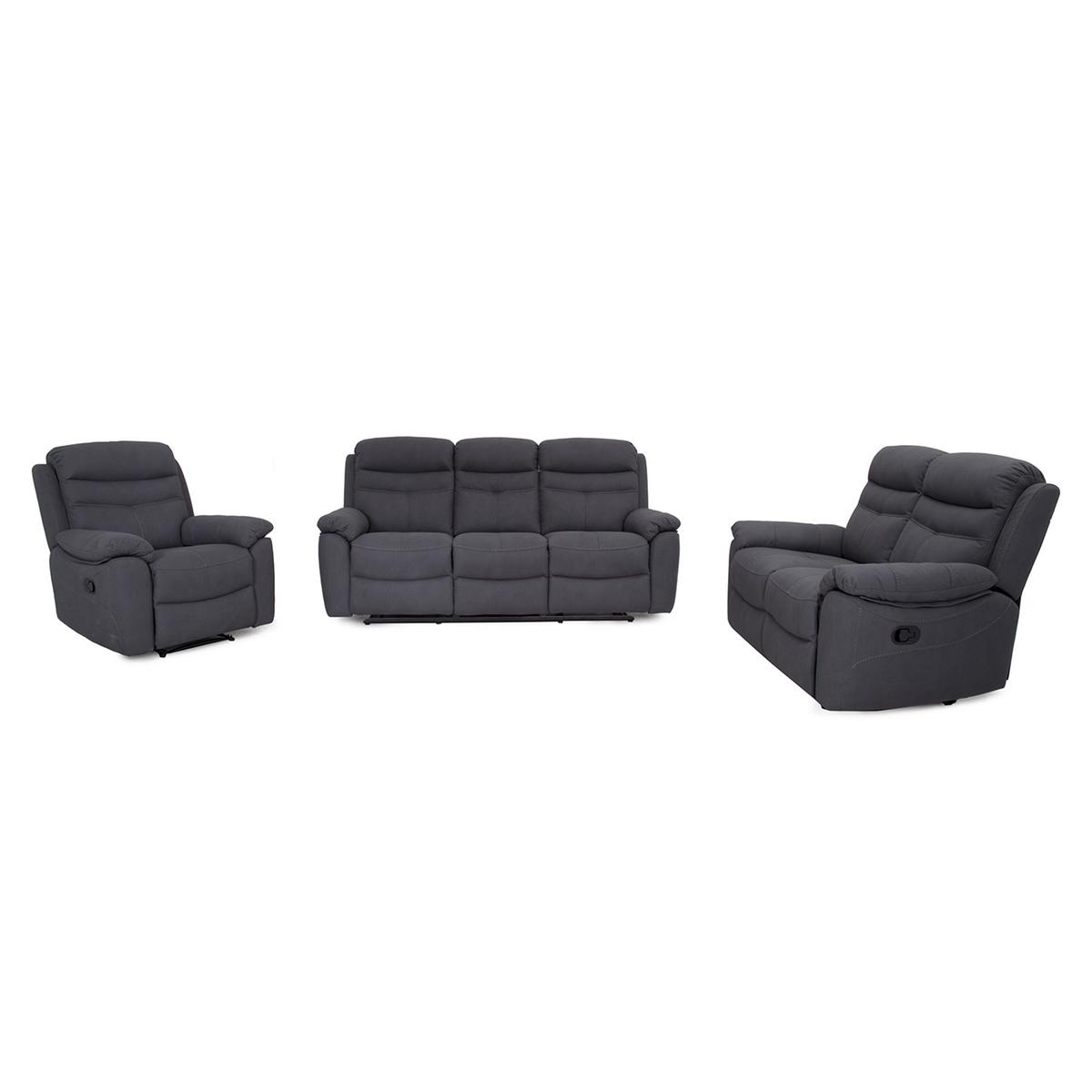 Conway Reclining 3 Seater Sofa Grey – image 4