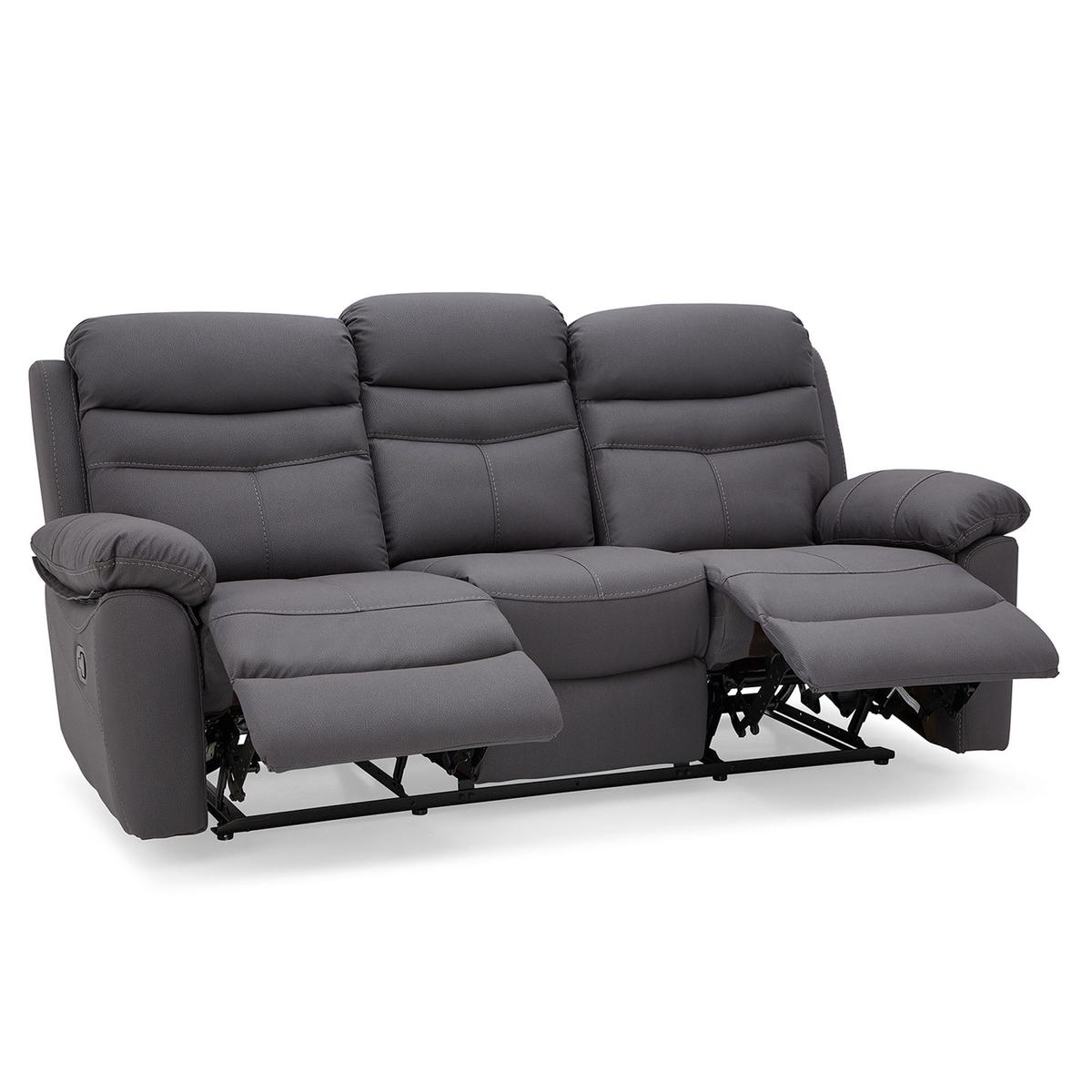 Conway Reclining 3 Seater Sofa Grey – image 5