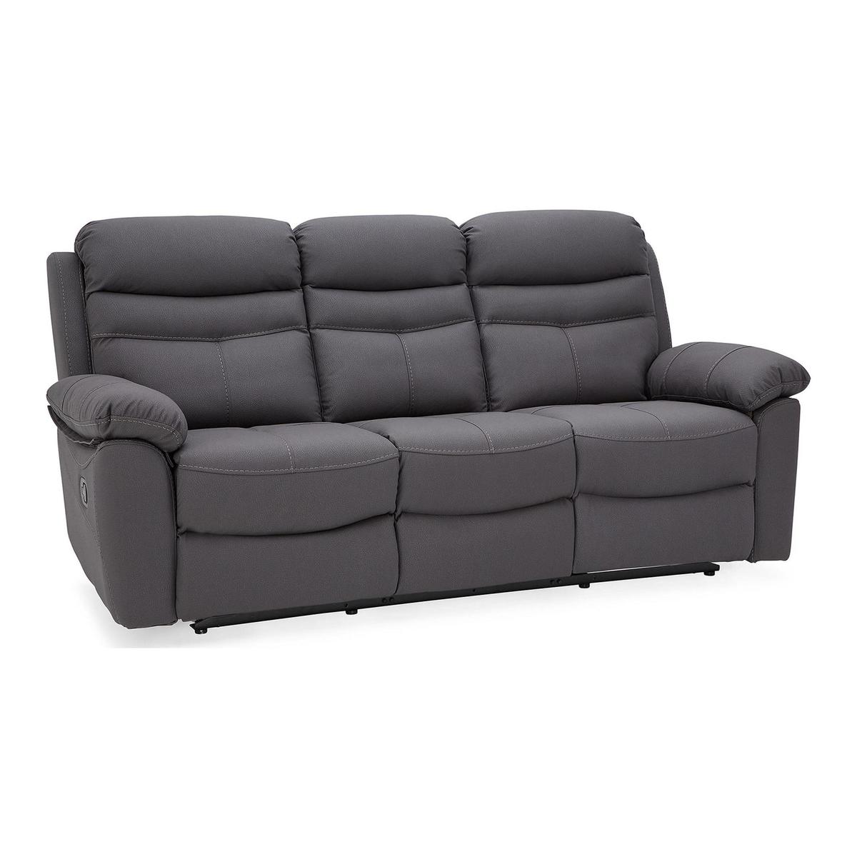 Conway Reclining 3 Seater Sofa Grey – image 1