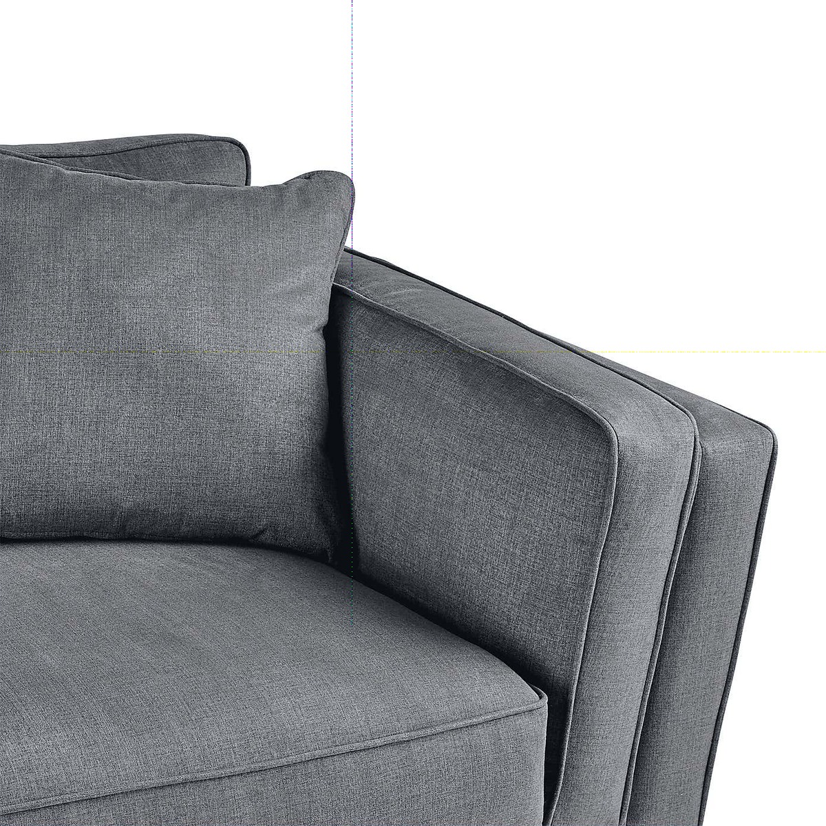 Arabella Medium Sofa Brushed Plain Fabric Brushed Plain Pewter – image 5