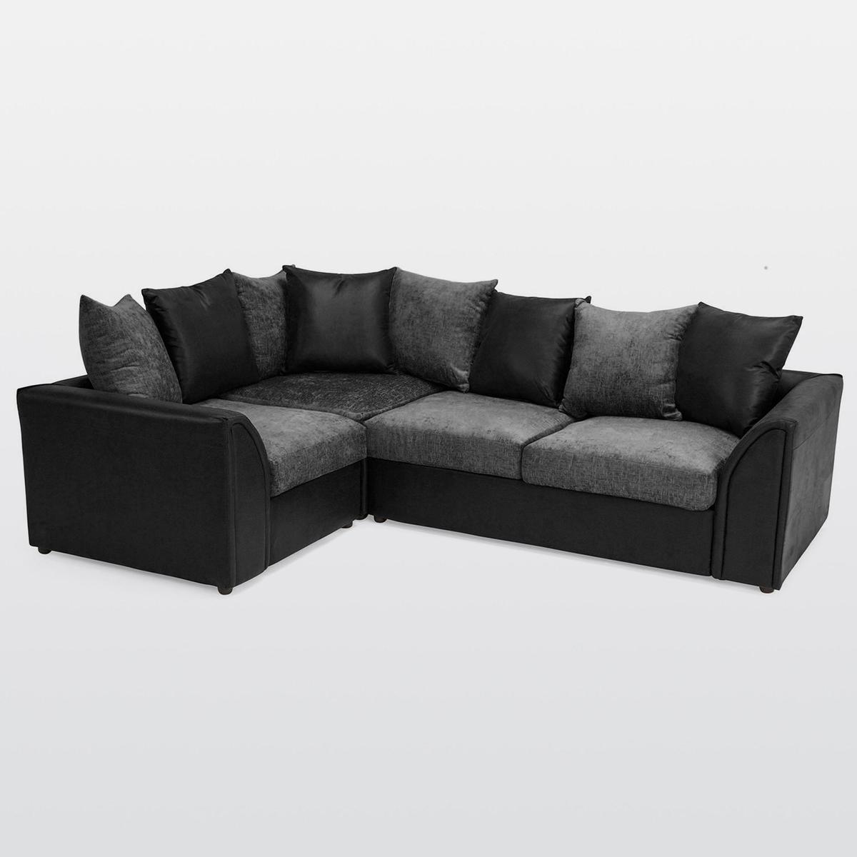 Denver Left Hand Corner Sofabed Black – image 3