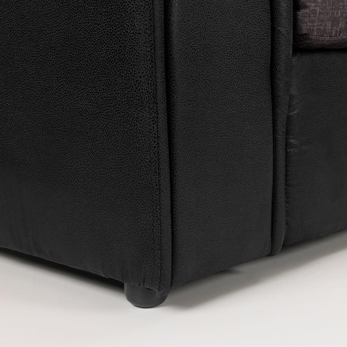 Denver Left Hand Corner Sofabed Black – image 6