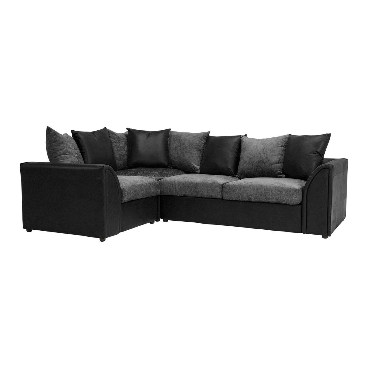 Denver Left Hand Corner Sofabed Black – image 1
