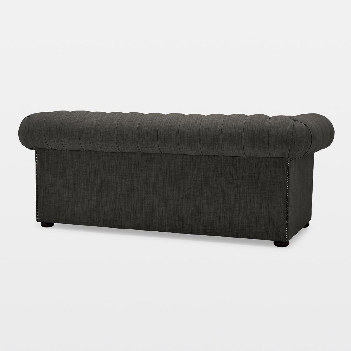Belvedere Chesterfield 3 Seater Wool Sofa Charcoal – image 8