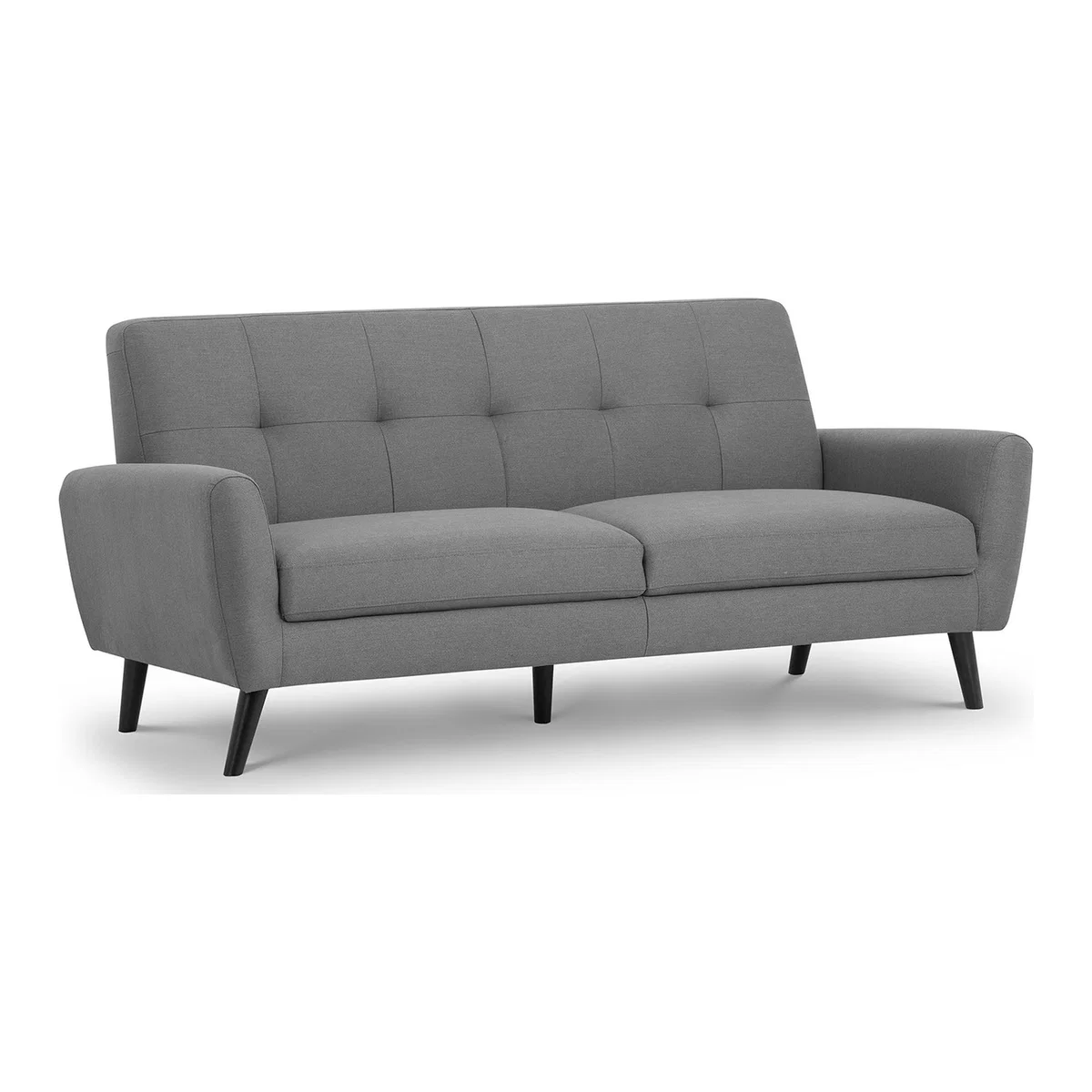 Ashby 3 Seater Compact Retro Sofa Grey – image 1