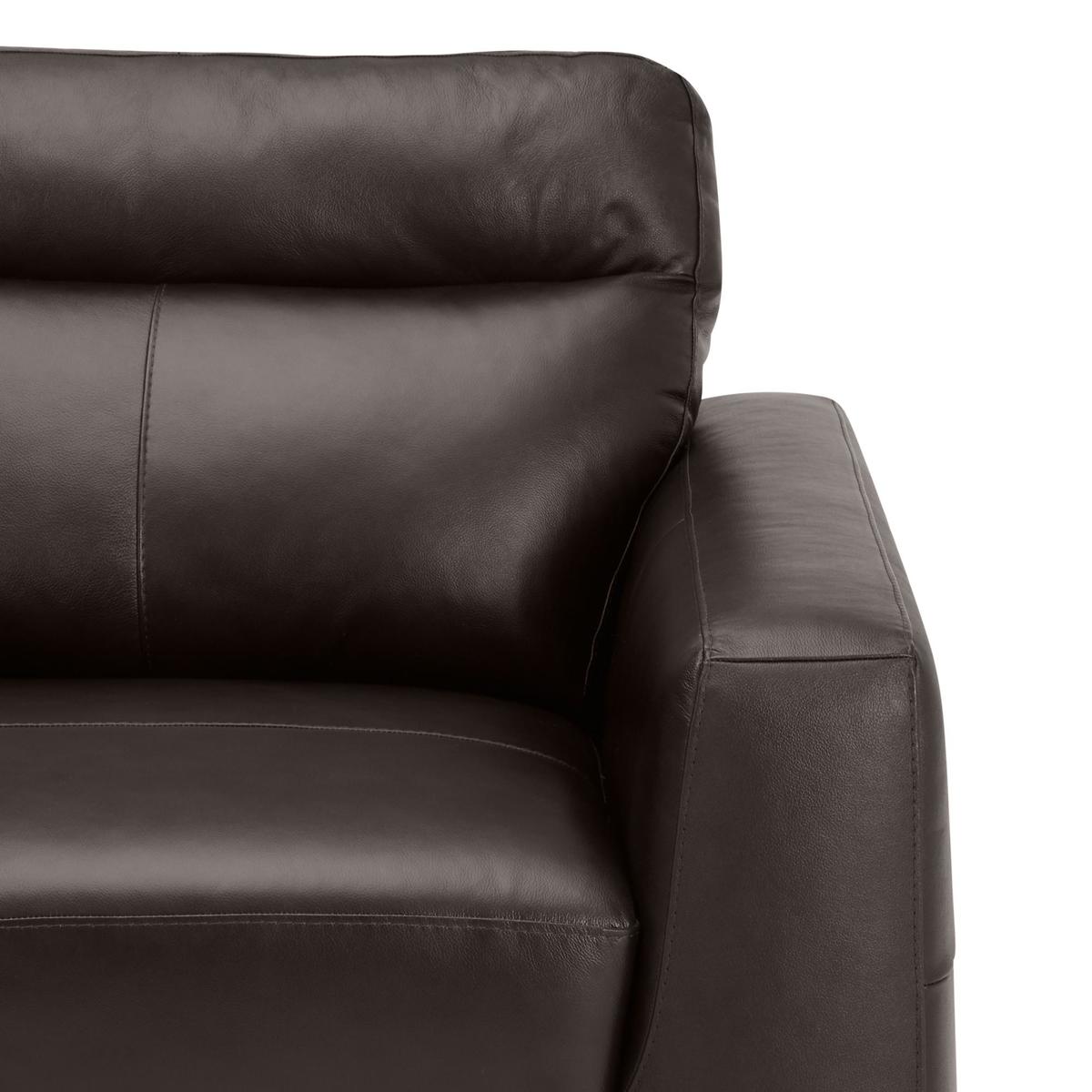 Roberto Leather Left Hand Corner Sofa - Chocolate Chocolate – image 5