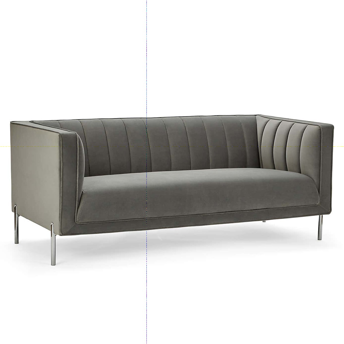Bellamy Velvet 2 Seater Sofa - Grey Grey – image 2