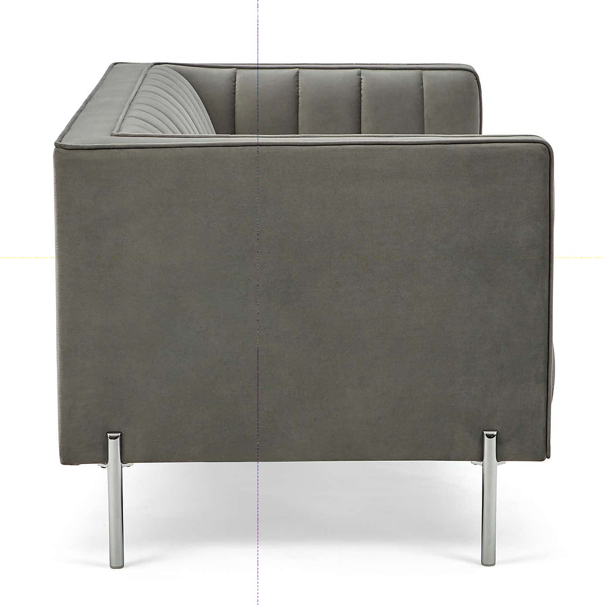 Bellamy Velvet 2 Seater Sofa - Grey Grey – image 3