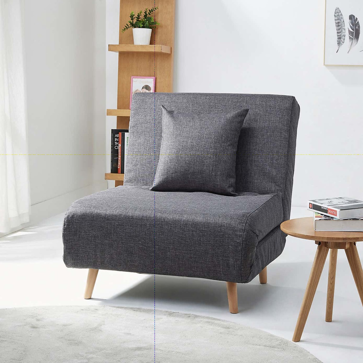 Macy Beach Fabric Sofa Bed Grey – image 3