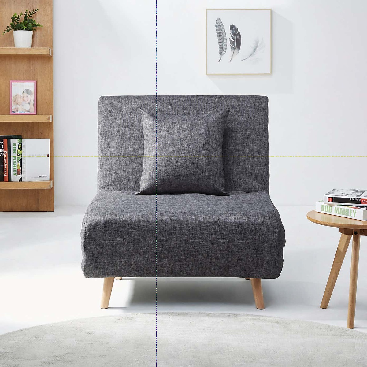 Macy Beach Fabric Sofa Bed Grey – image 6