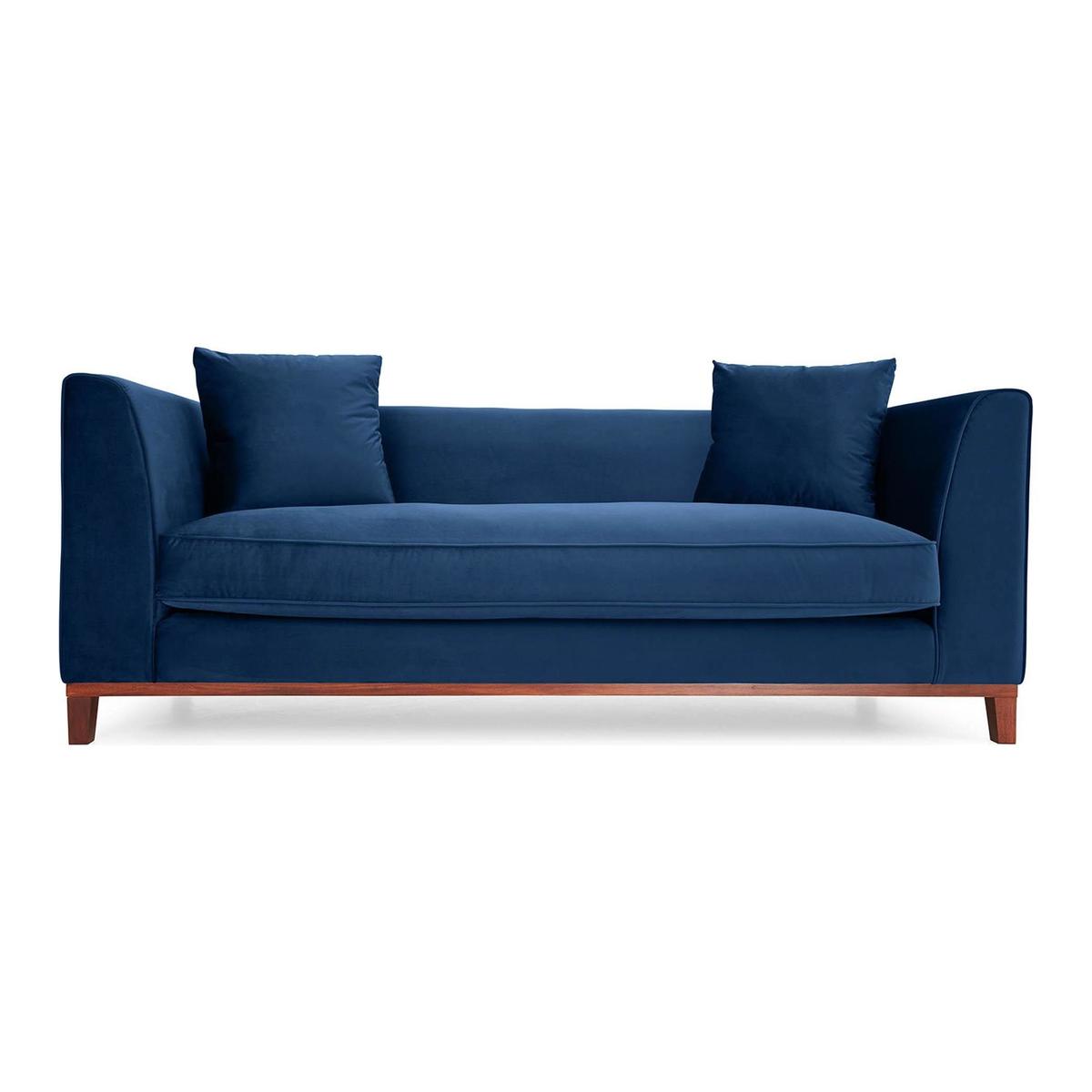 Lenoy 3 Seater Velvet Sofa Blue