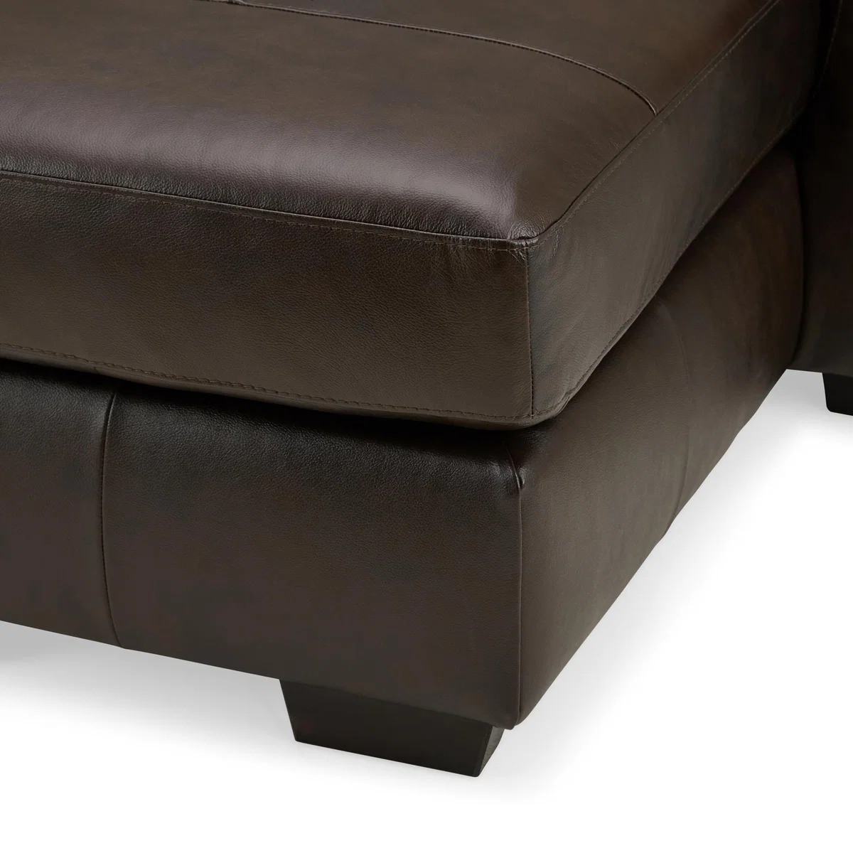 Roberto Leather Right Hand Corner Sofa - Chocolate Chocolate – image 7