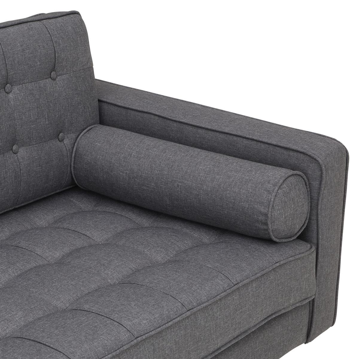 Prague 2 Seater Fabric Sofa Grey – image 5