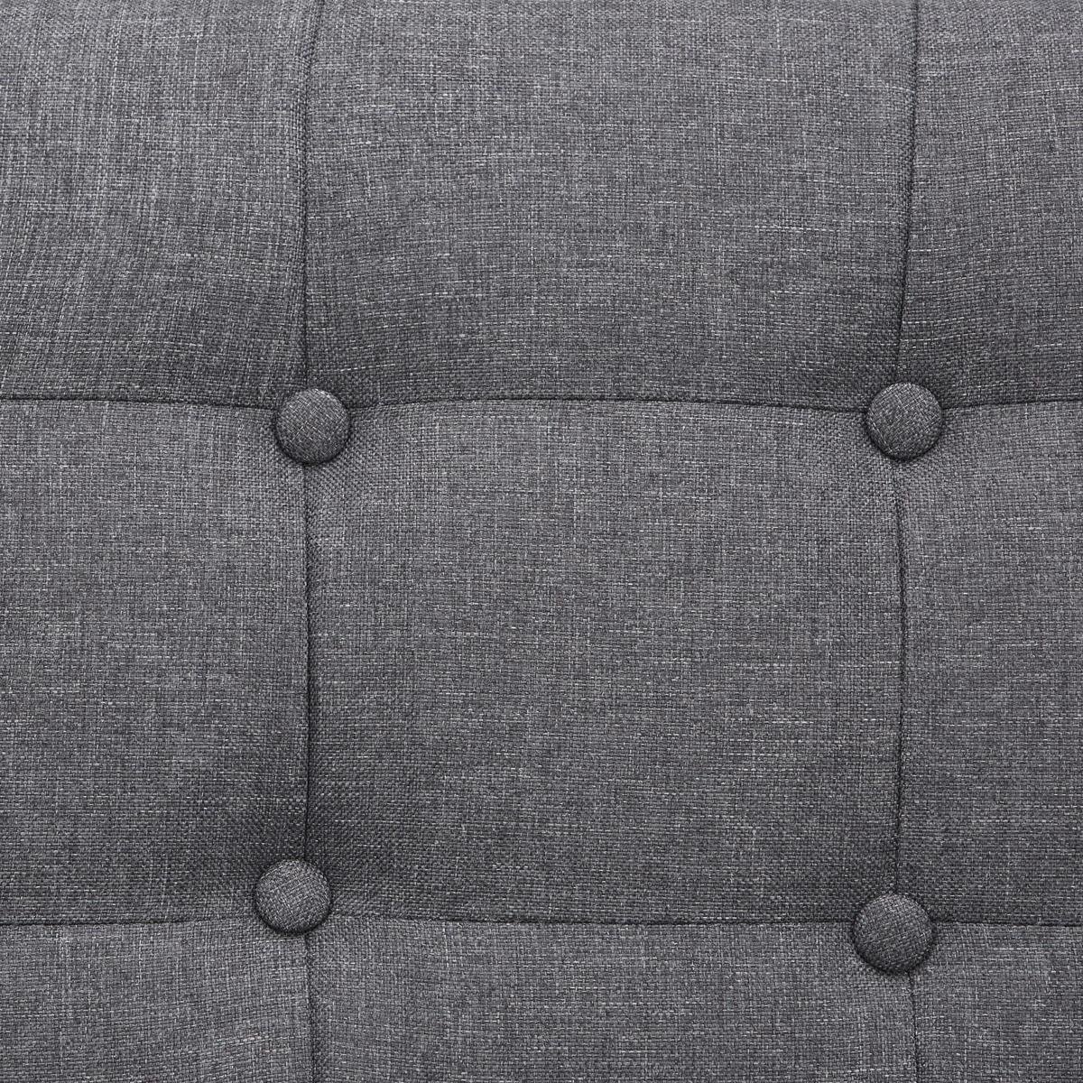 Prague 2 Seater Fabric Sofa Grey – image 8