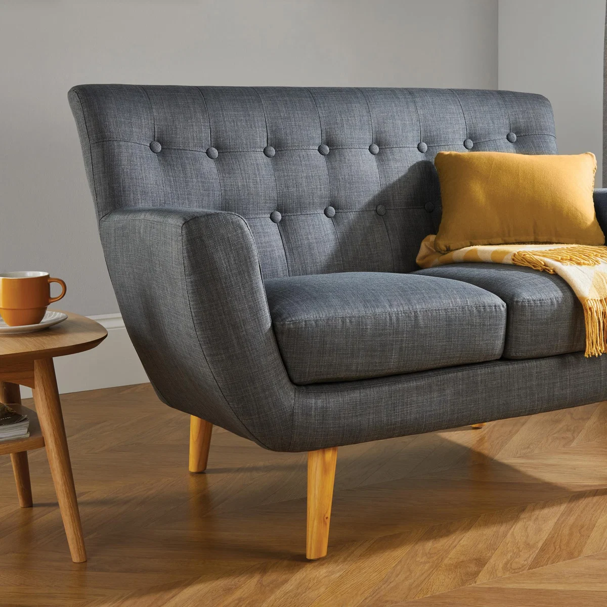 Loft Grey 2 Seater Sofa Grey – image 3