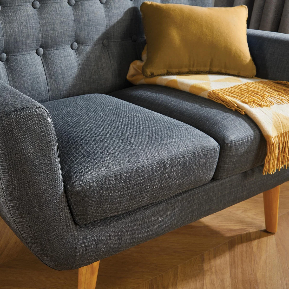 Loft Grey 2 Seater Sofa Grey – image 6