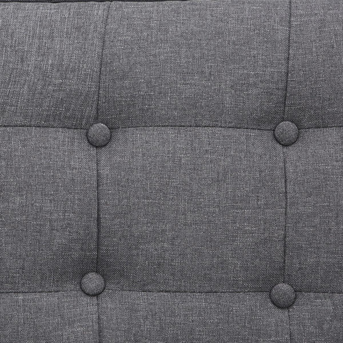 Prague 3 Seater Fabric Sofa Grey – image 8