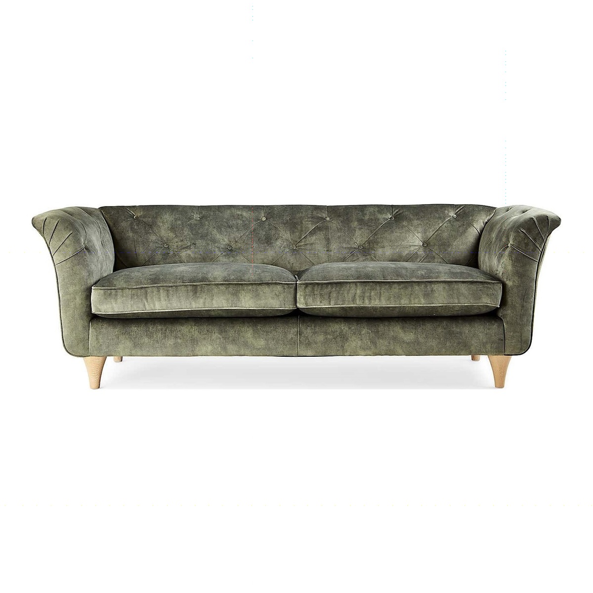 Jaipur Medium Sofa Slub Velvet Slub Velvet Forest Green – image 1