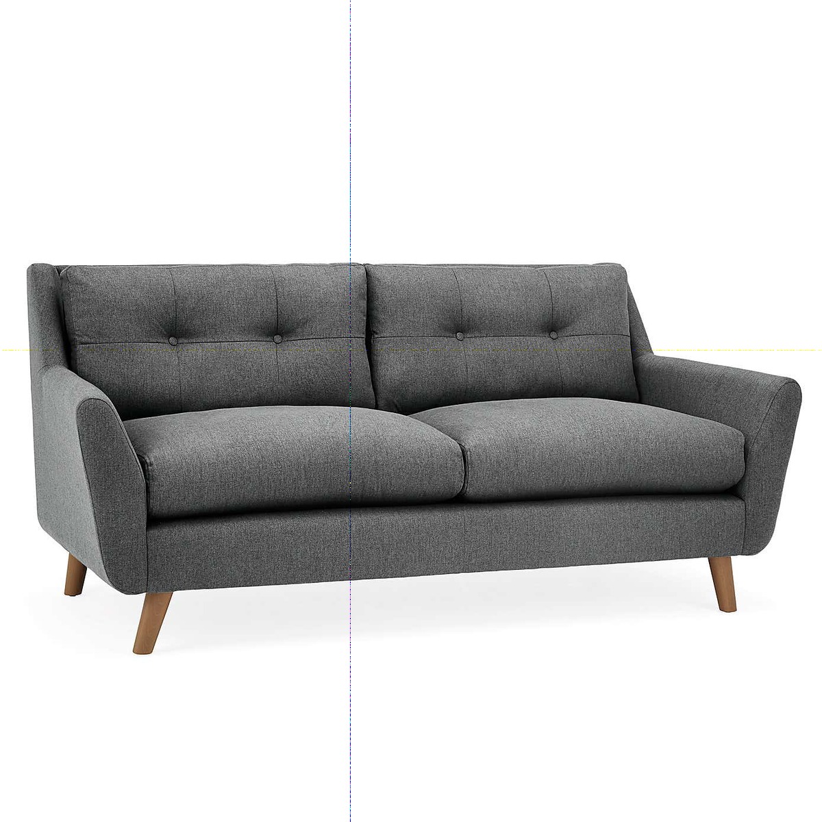 Halston Fabric 3 Seater Sofa Grey – image 6