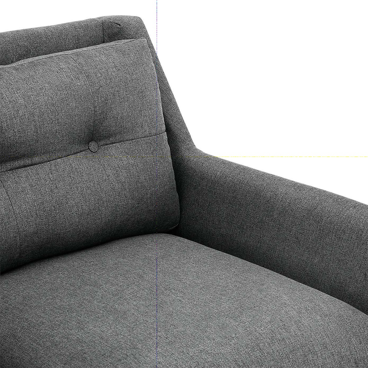 Halston Fabric 3 Seater Sofa Grey – image 7