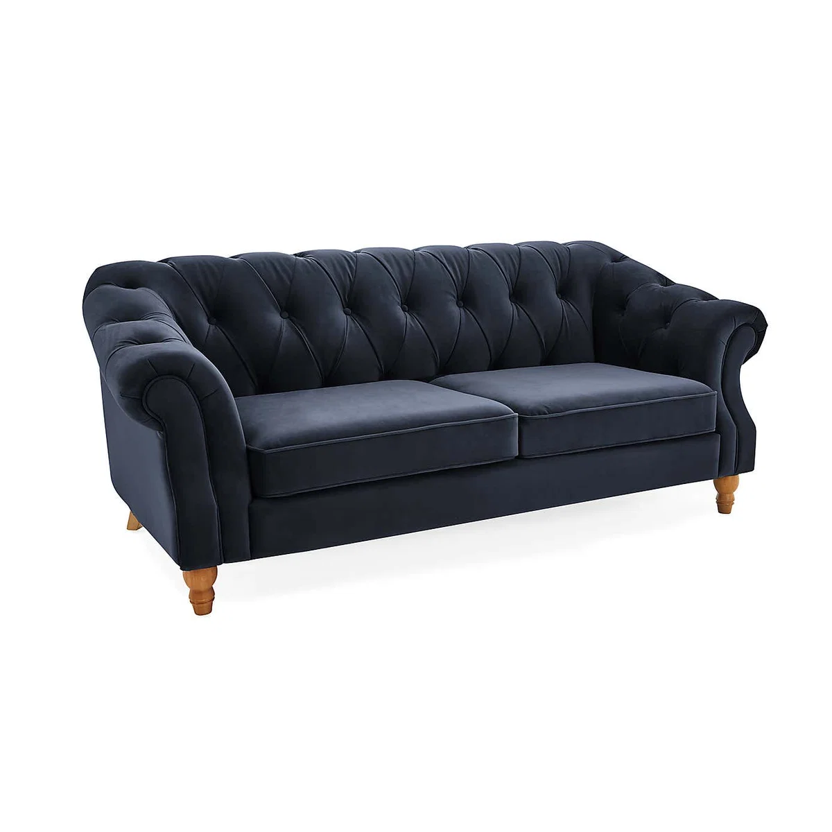 Aubrey Velvet 2 Seater Sofa Blue – image 3